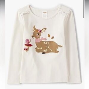 🌟NWOT GYMBOREE Embroidered Deer Top. Size 12🌟